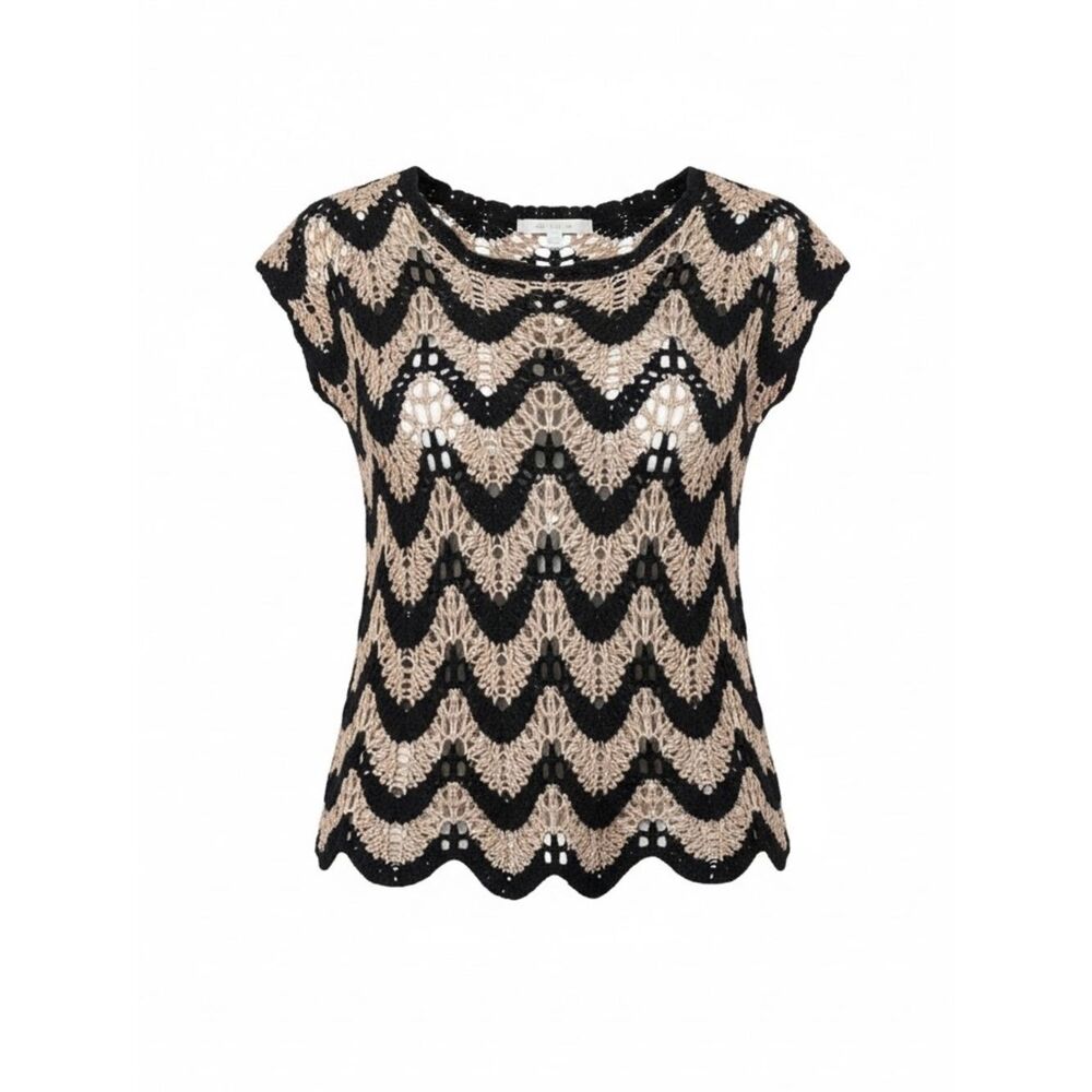 525 America Large Knit Short Sleeve Sweater